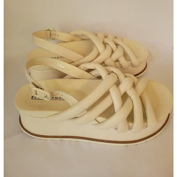Elvio Zanon Anthropologie Leather Platform Sandals 39 or 8.5 - Picture 7 of 7